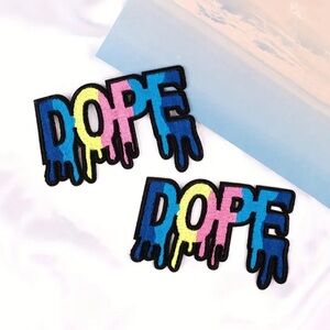 Colorful Dripping 'DOPE' Patch